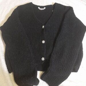 Black Button Up Sweater